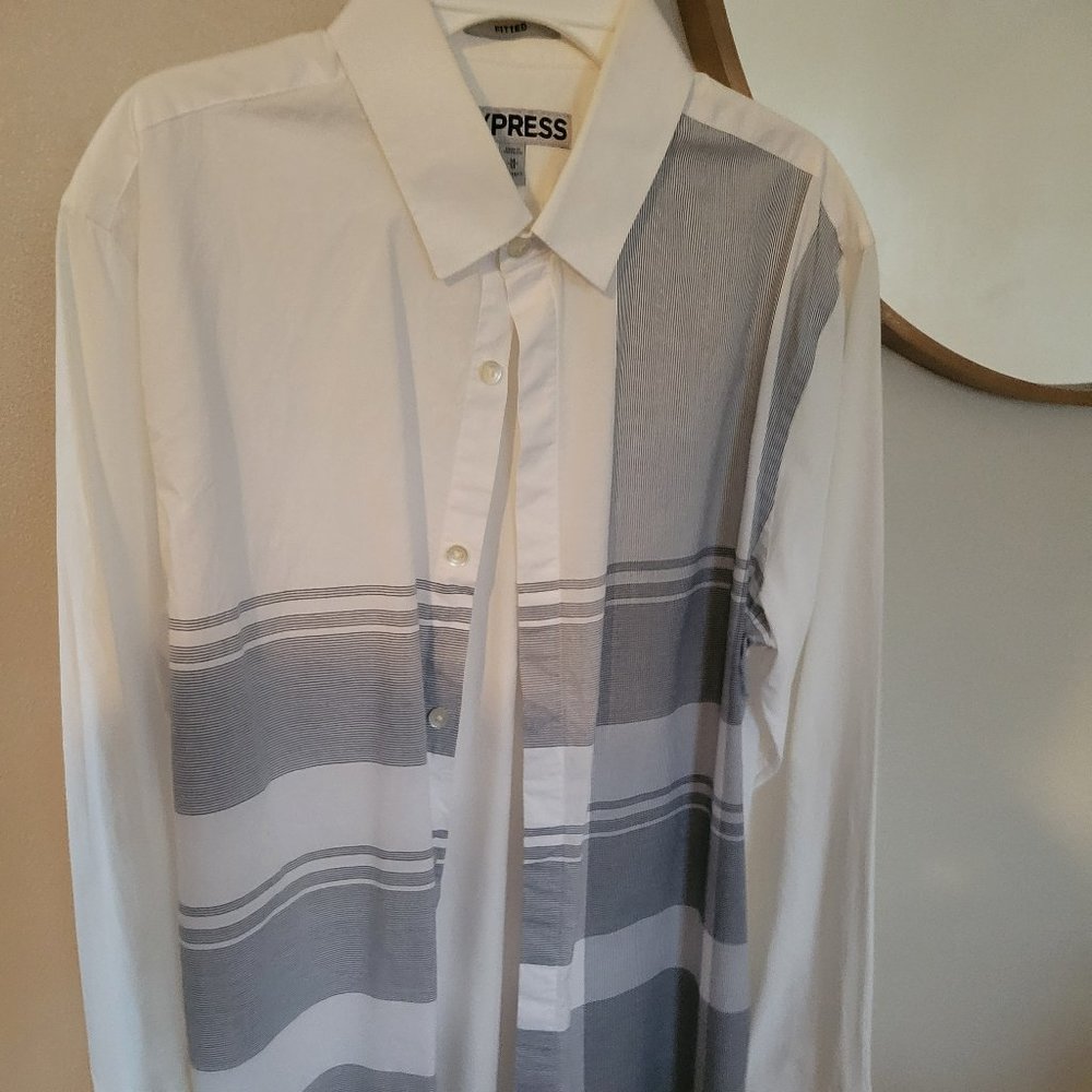 Express Men's Dress Shirt Fitted Size M